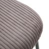 Tabouret de bar PAUL d'intérieur - Bois noir, tissu 92% PES 8% ny - acier gris taupe 24 · 24