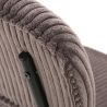 Tabouret de bar PAUL d'intérieur - Bois noir, tissu 92% PES 8% ny - acier gris taupe 24 · 24