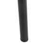 Tabouret de bar PAUL d'intérieur - Bois noir, tissu 92% PES 8% ny - acier gris taupe 24 · 24