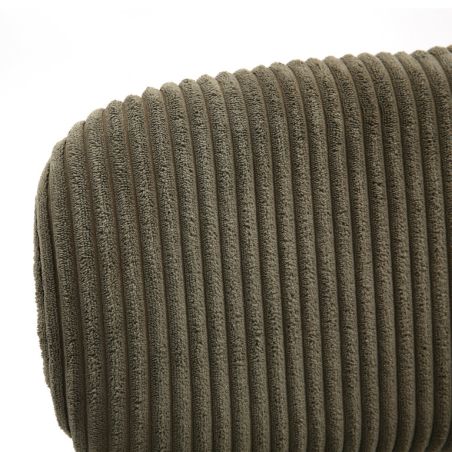 Tabouret de bar PAUL d'intérieur - Bois noir, tissu 92% PES 8% ny - acier olive 37 · 37
