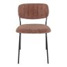 Chaise de restaurant SIMONE d'intérieur - Métal noir, tissu 95% PES 5 %ny - bois terra 59 · 59