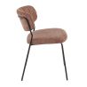 Chaise de restaurant SIMONE d'intérieur - Métal noir, tissu 95% PES 5 %ny - bois terra 59 · 59