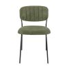 Chaise de restaurant SIMONE d'intérieur - Métal noir, tissu 95% PES 5 %ny - bois vert 39 · 39