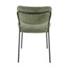 Chaise de restaurant SIMONE d'intérieur - Métal noir, tissu 95% PES 5 %ny - bois vert 39 · 39
