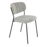 Chaise de restaurant SIMONE d'intérieur - Métal noir, tissu 95% PES 5 %ny - bois gris clair 83 · 83