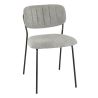 Chaise de restaurant SIMONE d'intérieur - Métal noir, tissu 95% PES 5 %ny - bois gris clair 83 · 83