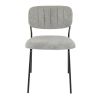 Chaise de restaurant SIMONE d'intérieur - Métal noir, tissu 95% PES 5 %ny - bois gris clair 83 · 83