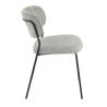 Chaise de restaurant SIMONE d'intérieur - Métal noir, tissu 95% PES 5 %ny - bois gris clair 83 · 83