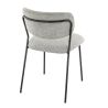 Chaise de restaurant SIMONE d'intérieur - Métal noir, tissu 95% PES 5 %ny - bois gris clair 83 · 83