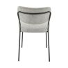 Chaise de restaurant SIMONE d'intérieur - Métal noir, tissu 95% PES 5 %ny - bois gris clair 83 · 83