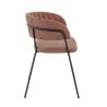 Fauteuil de restaurant RENE d'intérieur - Métal noir, tissu 95% PES 5 %ny - bois terra 59 · 59