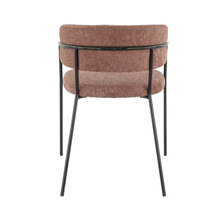 Fauteuil de restaurant RENE d'intérieur - Métal noir, tissu 95% PES 5 %ny - bois terra 59 · 59