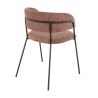 Fauteuil de restaurant RENE d'intérieur - Métal noir, tissu 95% PES 5 %ny - bois terra 59 · 59