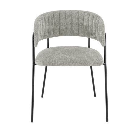 Fauteuil de restaurant RENE d'intérieur - Métal noir, tissu 95% PES 5 %ny - bois gris clair 83 · 83