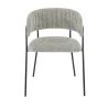 Fauteuil de restaurant RENE d'intérieur - Métal noir, tissu 95% PES 5 %ny - bois gris clair 83 · 83