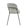 Fauteuil de restaurant RENE d'intérieur - Métal noir, tissu 95% PES 5 %ny - bois gris clair 83 · 83
