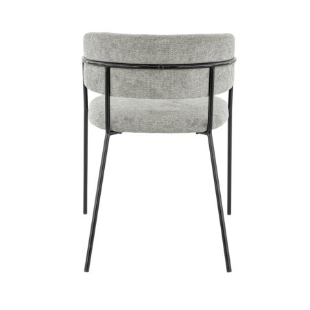 Fauteuil de restaurant RENE d'intérieur - Métal noir, tissu 95% PES 5 %ny - bois gris clair 83 · 83