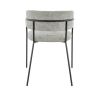 Fauteuil de restaurant RENE d'intérieur - Métal noir, tissu 95% PES 5 %ny - bois gris clair 83 · 83