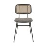 Chaise de restaurant NOELIA d'intérieur - Métal noir, tissu 100% PES - PVC gris 10 · 10