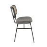 Chaise de restaurant NOELIA d'intérieur - Métal noir, tissu 100% PES - PVC gris 10 · 10