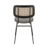 Chaise de restaurant NOELIA d'intérieur - Métal noir, tissu 100% PES - PVC gris 10 · 10
