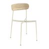 Assise ZOE d'intérieur - Métal blanc, bois bois naturel