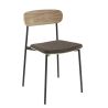 Assise ZOE d'intérieur - Bois, tissu 96% PES 4% ny gris/brun 056 · 056