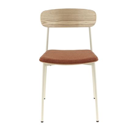 Assise ZOE d'intérieur - Bois, tissu 96% PES 4% ny orange 106