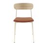 Assise ZOE d'intérieur - Bois, tissu 96% PES 4% ny orange 106