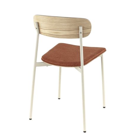 Assise ZOE d'intérieur - Bois, tissu 96% PES 4% ny orange 106