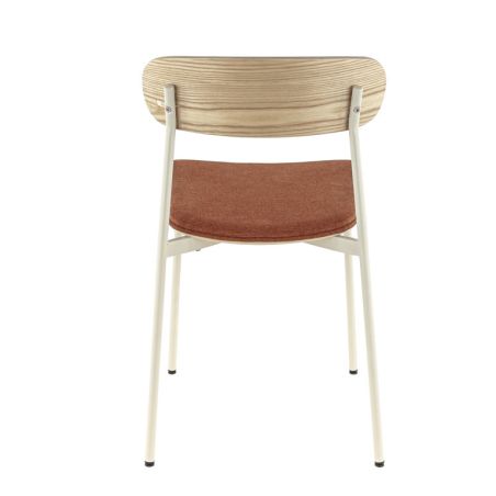 Assise ZOE d'intérieur - Bois, tissu 96% PES 4% ny orange 106