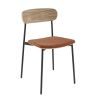 Assise ZOE d'intérieur - Bois, tissu 96% PES 4% ny orange 106