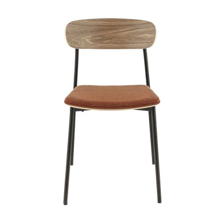 Assise ZOE d'intérieur - Bois, tissu 96% PES 4% ny orange 106