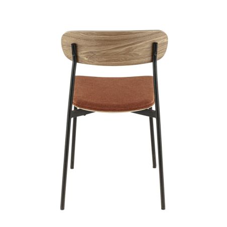 Assise ZOE d'intérieur - Bois, tissu 96% PES 4% ny orange 106