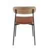 Assise ZOE d'intérieur - Bois, tissu 96% PES 4% ny orange 106