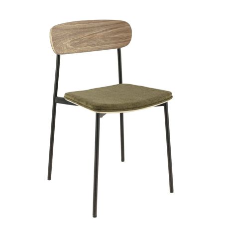 Assise ZOE d'intérieur - Bois, tissu 96% PES 4% ny olive 144