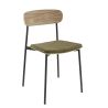 Assise ZOE d'intérieur - Bois, tissu 96% PES 4% ny olive 144