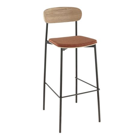 Assise RALPH d'intérieur - Bois, tissu 96% PES 4% ny orange 106