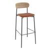 Assise RALPH d'intérieur - Bois, tissu 96% PES 4% ny orange 106