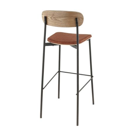 Assise RALPH d'intérieur - Bois, tissu 96% PES 4% ny orange 106