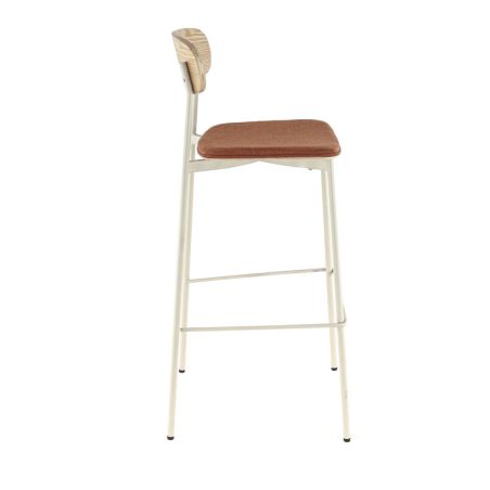 Assise RALPH d'intérieur - Bois, tissu 96% PES 4% ny orange 106