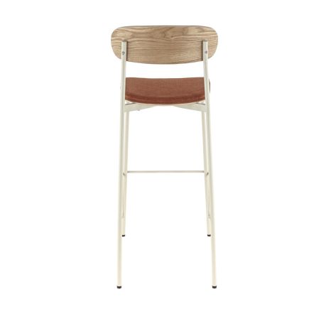 Assise RALPH d'intérieur - Bois, tissu 96% PES 4% ny orange 106