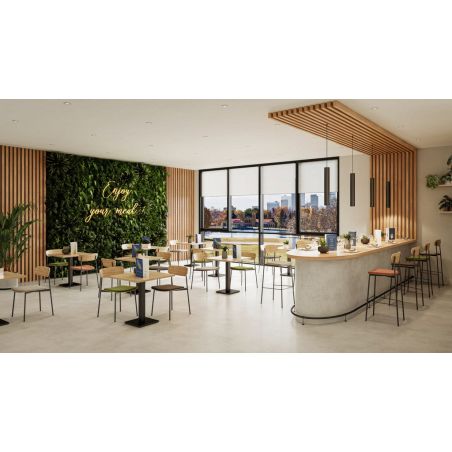 Assise RALPH d'intérieur - Bois, tissu 96% PES 4% ny olive 144