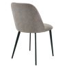Chaise de restaurant MAGALI d'intérieur - Bois noir, tissu 100% PES - métal greige 09