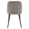 Chaise de restaurant MAGALI d'intérieur - Bois noir, tissu 100% PES - métal greige 09