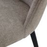 Chaise de restaurant MAGALI d'intérieur - Bois noir, tissu 100% PES - métal greige 09
