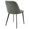 Chaise de restaurant MAGALI d'intérieur - Bois noir, tissu 100% PES - métal vert 37