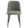 Chaise de restaurant MAGALI d'intérieur - Bois noir, tissu 100% PES - métal vert 37