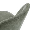 Chaise de restaurant MAGALI d'intérieur - Bois noir, tissu 100% PES - métal vert 37