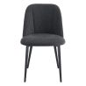 Chaise de restaurant MAGALI d'intérieur - Bois noir, tissu 100% PES - métal anthracite 99